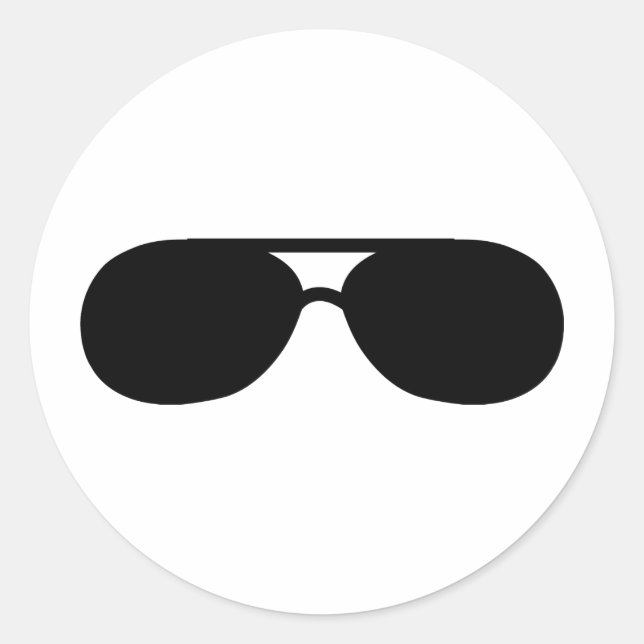 Pegatina Redonda sombrillas de gafas de sol de proxeneta (Anverso)