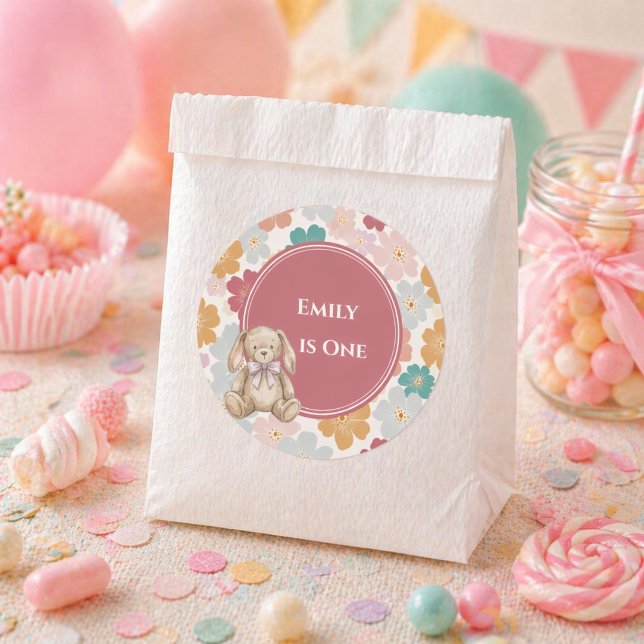 Pegatina Redonda Some Bunny Sticker Bunny 1st Birthday (Some Bunny Sticker Bunny 1st Birthday)