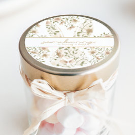 Pegatina Redonda Somebunny Spring Easter Floral Baby Shower