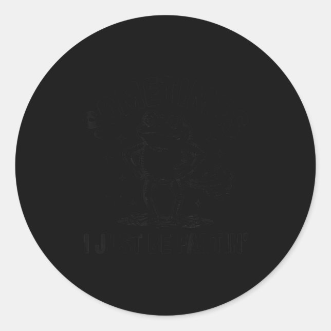 Pegatina Redonda Sometimes I Just Be Farting Frog Humor Funny Fart  (Anverso)