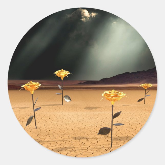 Pegatina Redonda Somewhere No. 3 (Anverso)