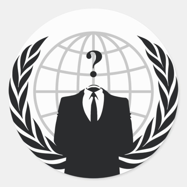 Pegatina Redonda Somos Anónimos (Anverso)