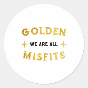 Pegatina Redonda Somos Todos Golden Misfits Hockey de Las Vegas