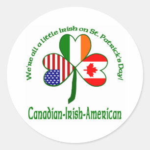 Pegatina Redonda Somos todos un poco irlandeses - Canadá