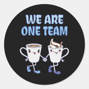 Pegatina Redonda Somos un equipo