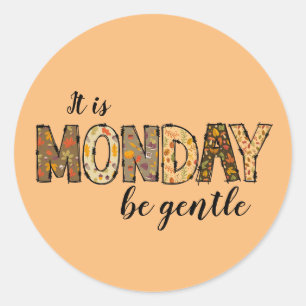 Pegatina Redonda Son los Pegatinas del lunes