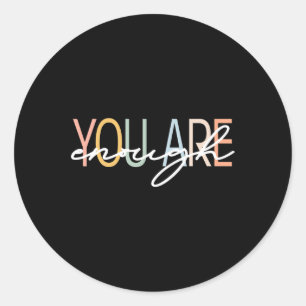 Pegatina Redonda Son suficientes las enfermedades de la salud menta