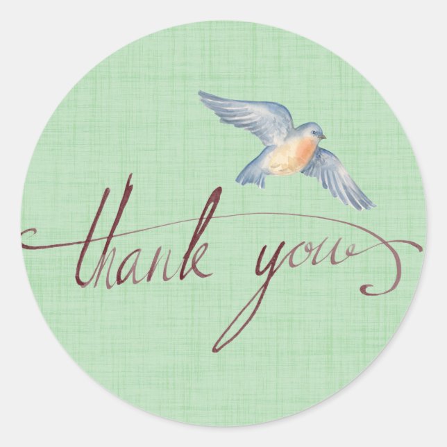 Pegatina Redonda Song Bird (Anverso)