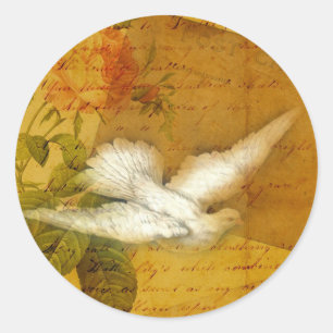 Pegatina Redonda Song Bird trae paz