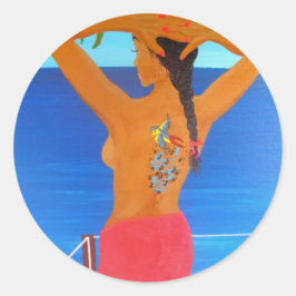 Pegatina Redonda Songbird