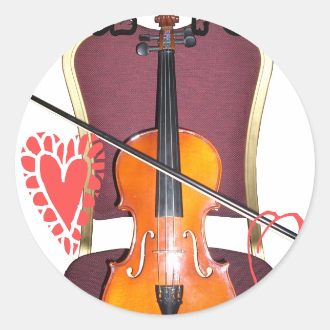 Pegatina Redonda Sonido v love hakuna matata valentine (Anverso)