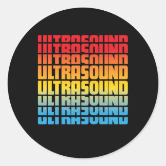 Pegatina Redonda Sonografía radiológica de ultrasonido Tech Sonogra