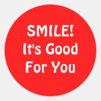 ¡SONRÍE! Es bueno para ti. Roja.