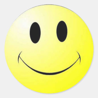 Pegatina Redonda Sonriente