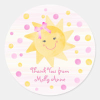 Sonriente Sunshine Pink Yellow Dots Girly Gracias