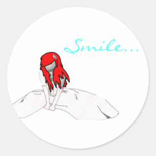 Pegatina Redonda Sonrisa