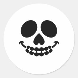 Pegatina Redonda Sonrisa aterradora.