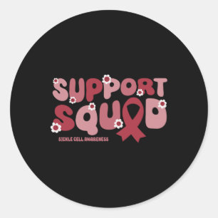 Pegatina Redonda Sonrisa de apoyo de Groovy Squad Smile F