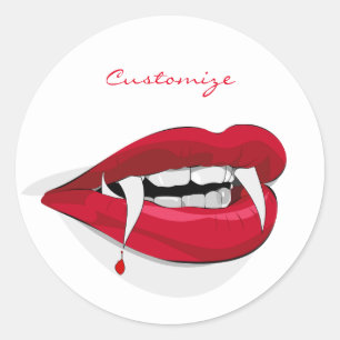 Pegatina Redonda Sonrisa de vampiro Thunder_Cove