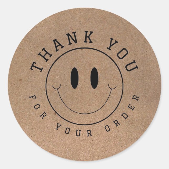 Pegatina Redonda Sonrisa Face Gracias Craft Circle (Anverso)