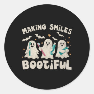 Pegatina Redonda Sonrisas Bootious Halloween Funny Ghost Dentient