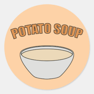 Pegatina Redonda Sopa de Papa