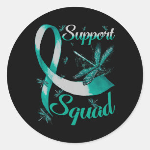 Pegatina Redonda Soporte de Guerrero Escuadrón Dragonfly Riñon Poli