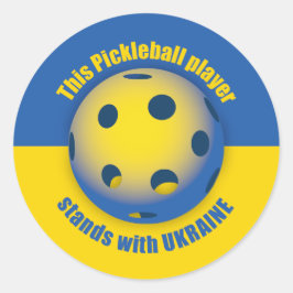 Pegatina Redonda Soporte de Ucrania