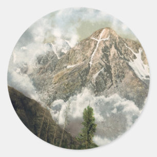 Pegatina Redonda Soporte del Colorado cruzado santo