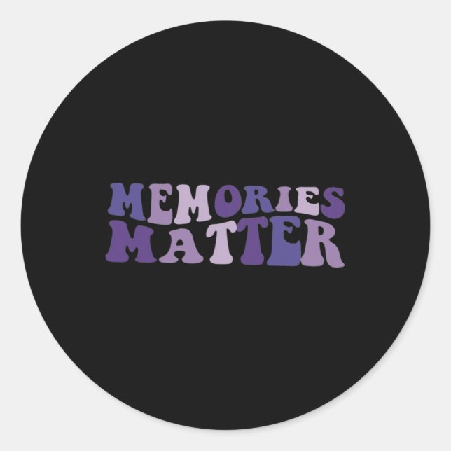 Pegatina Redonda Soporte para la Concienciación sobre el Cerebro de (Anverso)