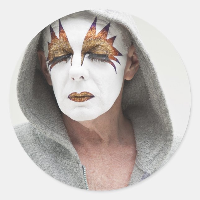 Pegatina Redonda Sor Sparkle Mucha alegría (Anverso)