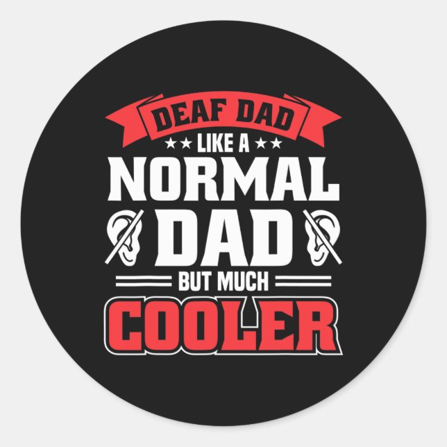 Pegatina Redonda Sordera Orgullo Sordo Perdida Conciencia Sordera (Anverso)