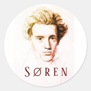 Pegatina Redonda Søren Kierkegaard