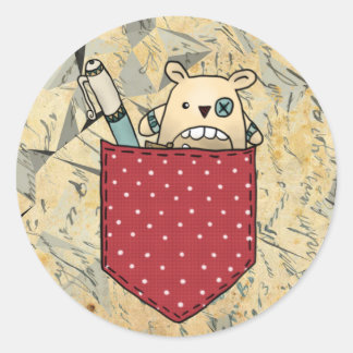 Pegatina Redonda Sorgenfressertasche