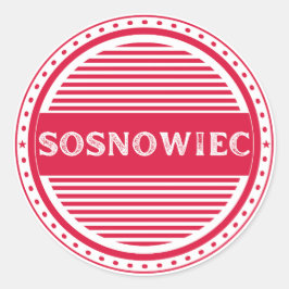 Pegatina Redonda Sosnowiec City Pride Emblem – Polish Identity