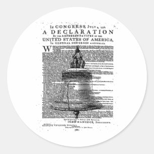 Pegatina Redonda Sostenemos estas verdades - Día de la Independenci