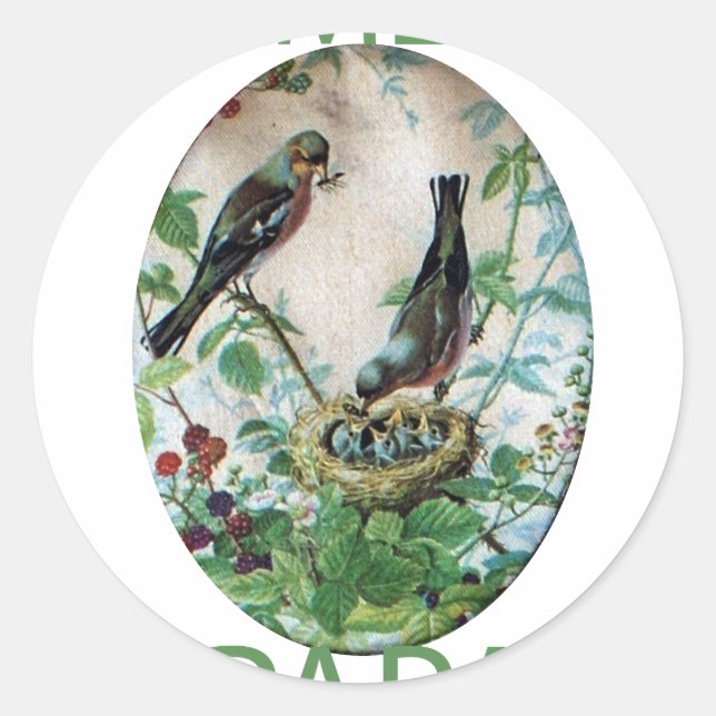 Pegatina Redonda Sosteniendo la bandada: capturando la crianza de l (Anverso)