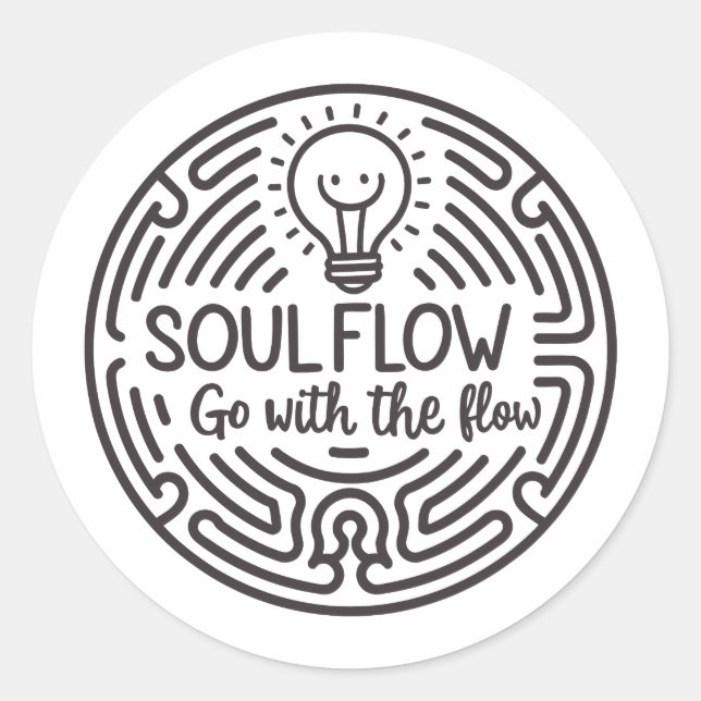 Pegatina Redonda Soul Flow Sticker (Anverso)