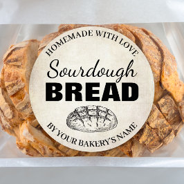 Pegatina Redonda Sourdough Homemade Items Label SD01_03rdB