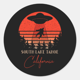 Pegatina Redonda South Lake Tahoe California Recuerdo Senderismo
