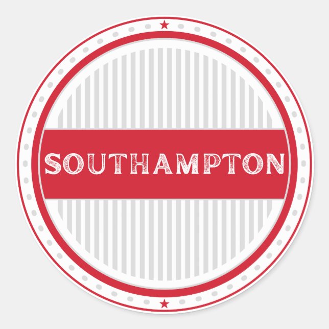 Pegatina Redonda Southampton City Pride Emblem – English Identity (Anverso)