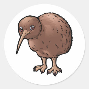 Pegatina Redonda Southern Brown Kiwi