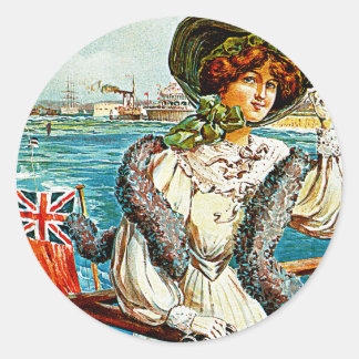 Pegatina Redonda Southsea y Portsmouth
