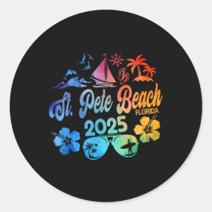 Pegatina Redonda Souve Vacacional de San Pedro de Florida 2025