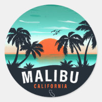 Souvenirs tropicales de Malibu California Retro Su
