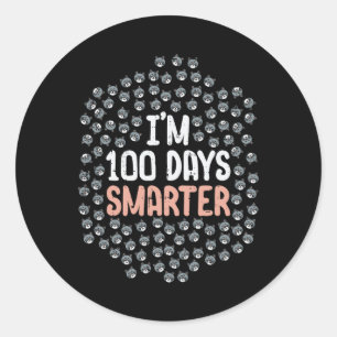 Pegatina Redonda Soy 100 Días Más Inteligente 100 Día De Escuela Ga