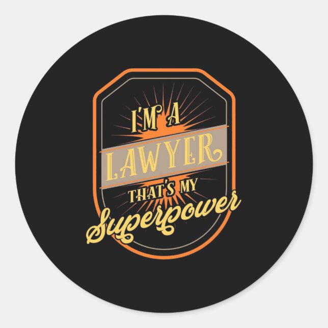 Pegatina Redonda Soy Abogado (Anverso)