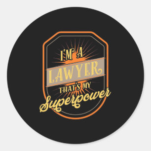 Pegatina Redonda Soy Abogado