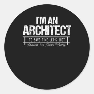 Pegatina Redonda Soy Arquitecto