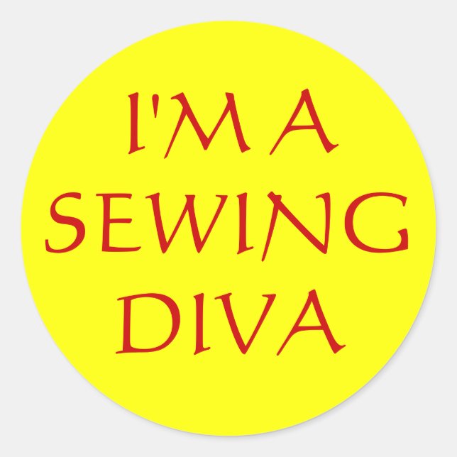 PEGATINA REDONDA SOY ASEWINGDIVA (Anverso)